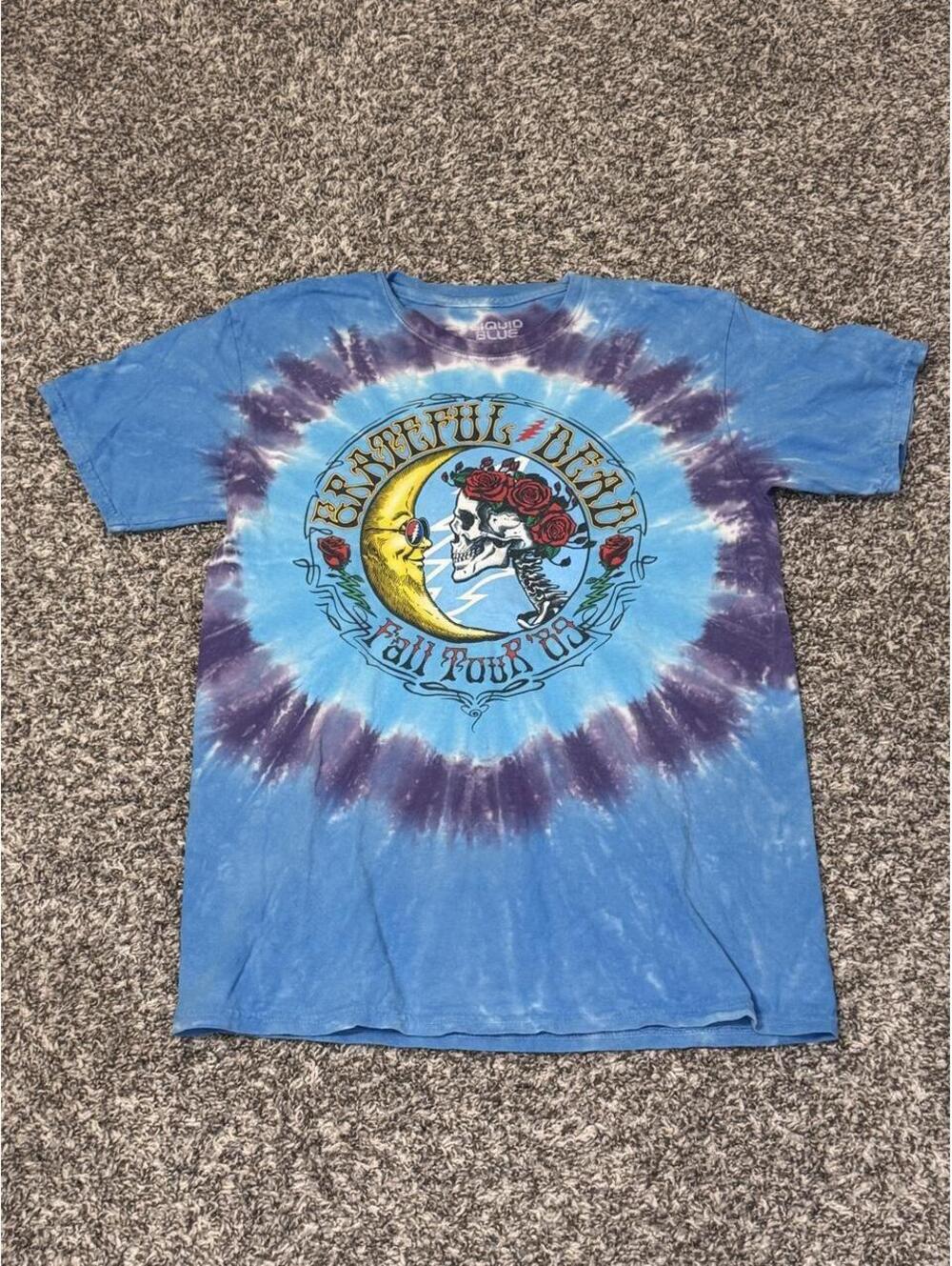 Grateful Dead Liquid Blue “Fall Tour ’89” Tie-Dye Tee – Size M